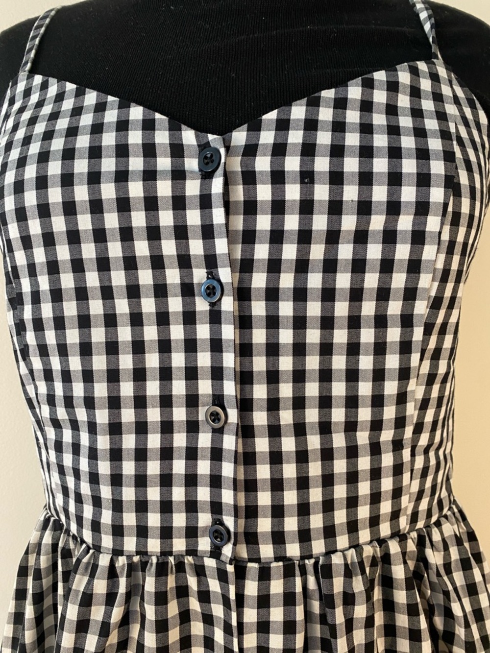 Reitmans Black and White Gingham Button-Front Sundress - Picture 4 of 12
